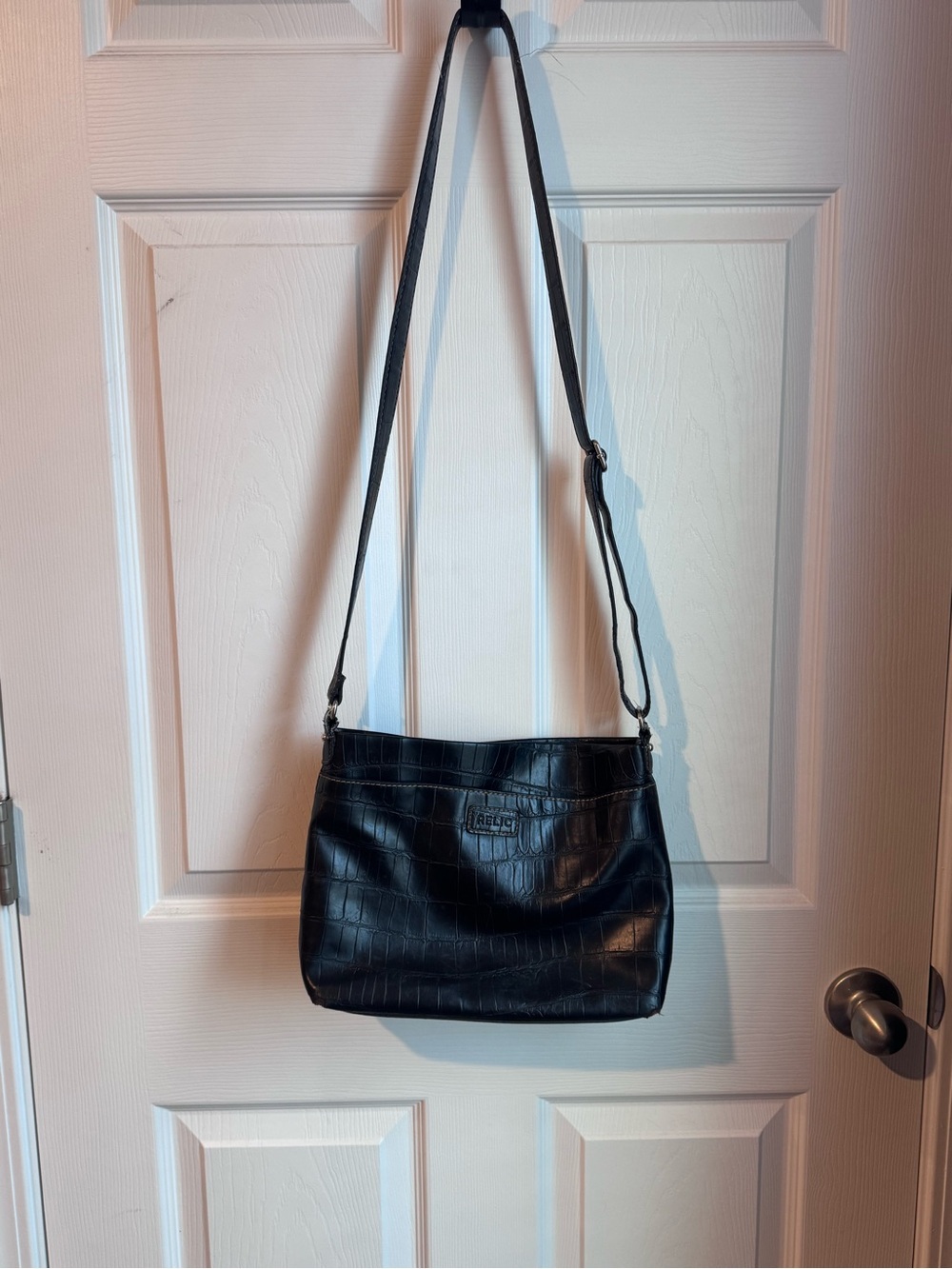 Relic Black Faux Leather Crossbody